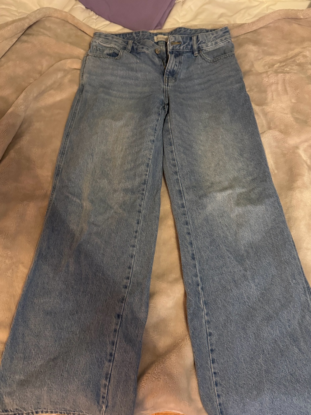 Women's Light Blue Wide-Leg High-Rise Jeans
